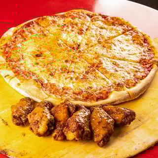 14'' Cheese Pizza and 6 wings